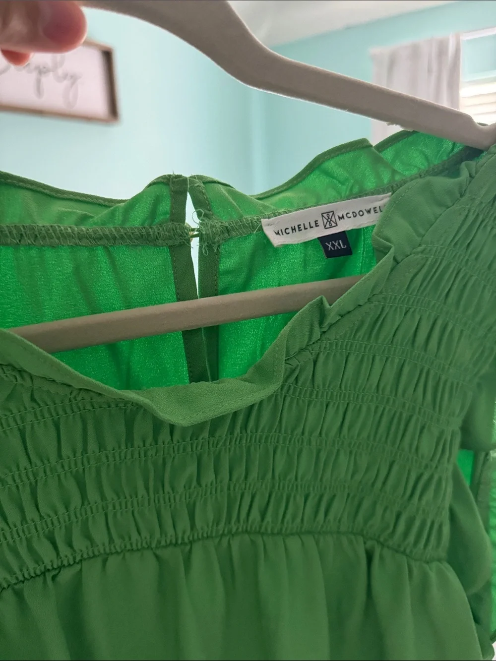 NWT Michele McDowell green dress 2x